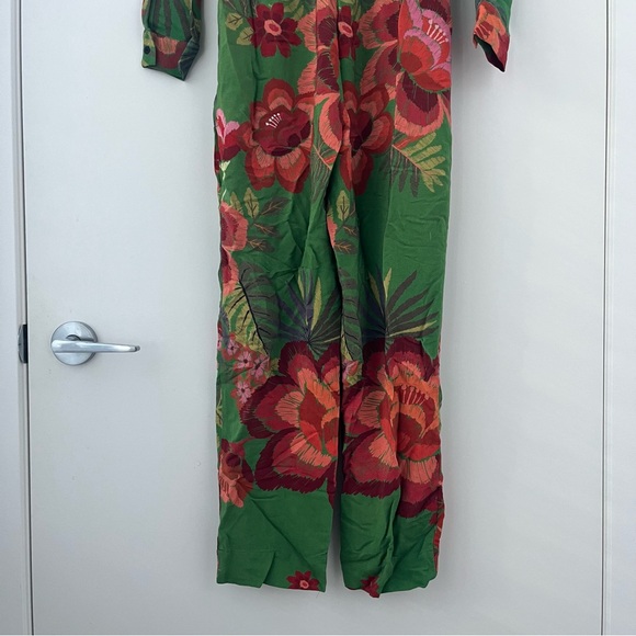 NWOT Farm Rio Floral V Neck Bobikat Jumpsuit S - Picture 7 of 16